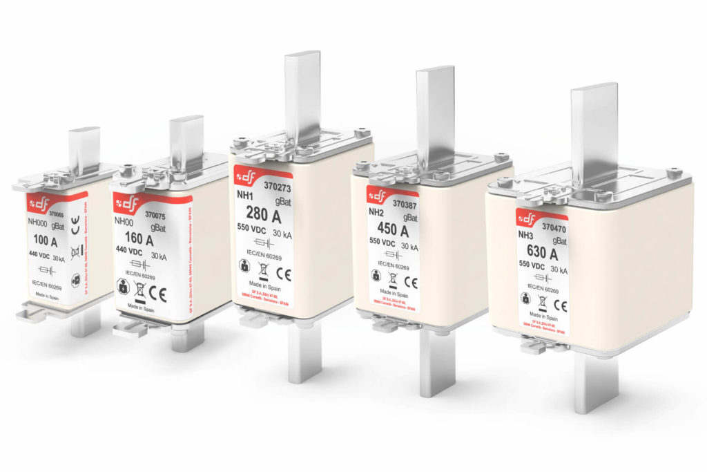 Protección eléctrica en sistemas de almacenamiento energético. Fusibles NH gBat 440V – 550V DC