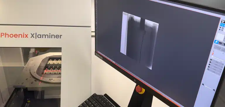 X-ray inspection equipment and display at our DF Electric plant